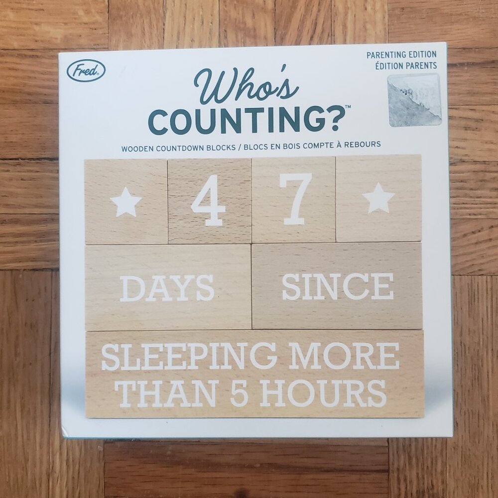 Parenting Edition Wooden Countdown Blocks